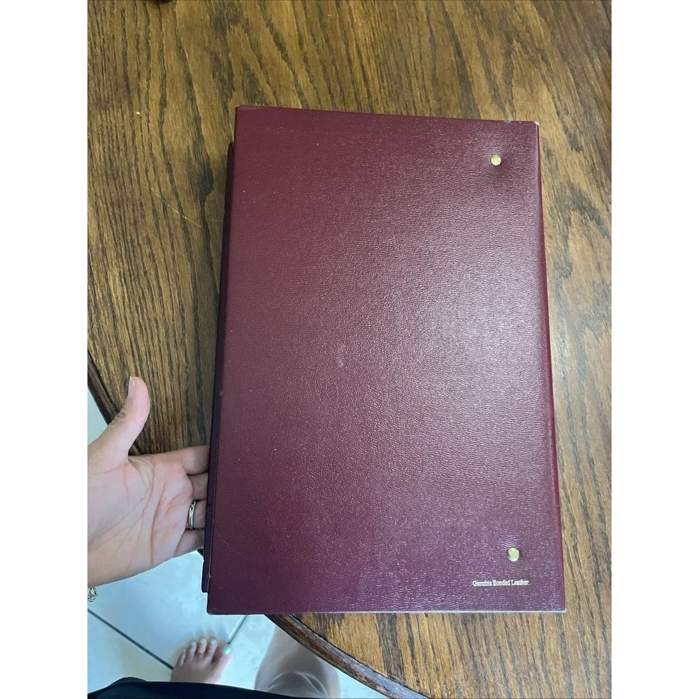 Burgundy Faux Leather Slip-In Photo Album Book Bound for 4x6 Photos